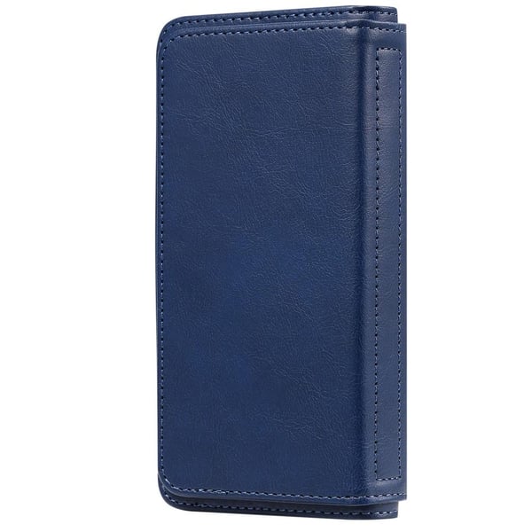 SKALO Samsung A22 5G 10-RUM Flip Cover - Blå