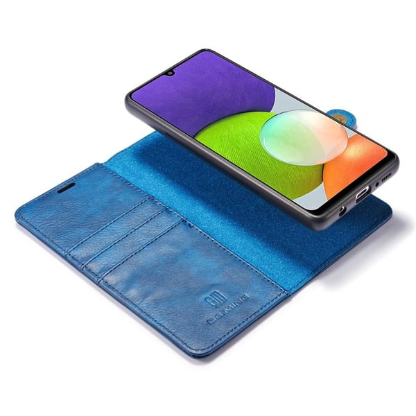 DG MING Samsung A22 4G 2-i-1 Magnet Pungetui - Blå