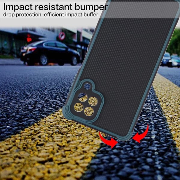 SKALO Samsung A22 4G Armor Hybrid Bumper Cover - Grøn