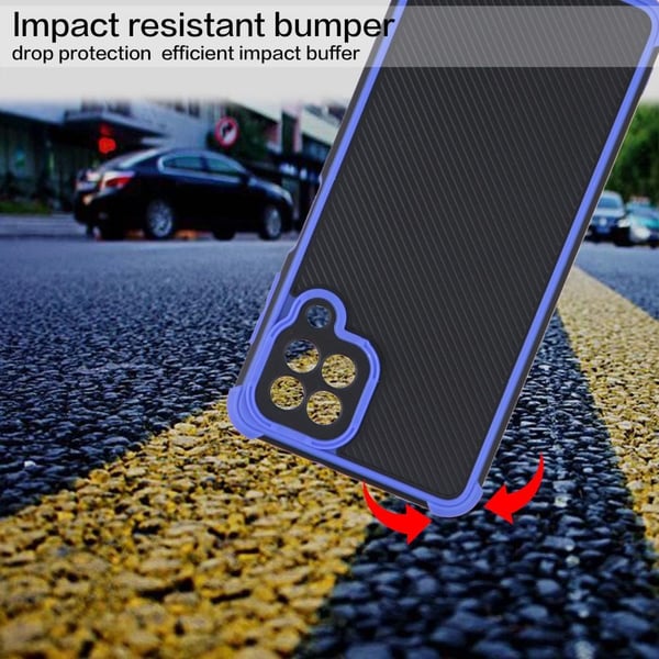 SKALO Samsung A22 4G Armor Hybrid Bumper Cover - Blå