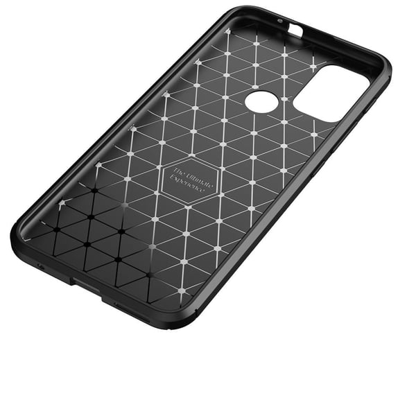 SKALO Moto G30 Carbon Fiber TPU cover - Sort