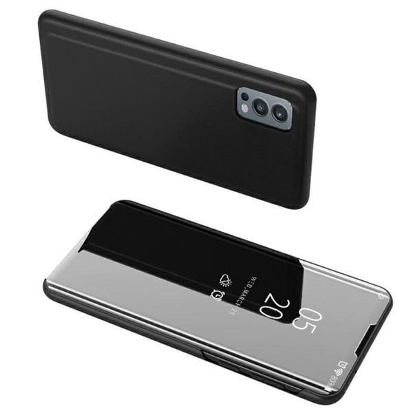 SKALO OnePlus Nord 2 Clear View Mirror Etui - Sort