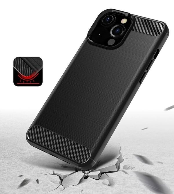 SKALO iPhone 13 Mini Armor Carbon Stødsikker TPU-cover