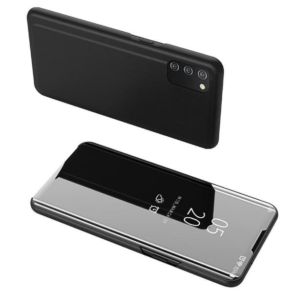 SKALO Samsung A02s / A03s Clear View Mirror Lompakko - Musta