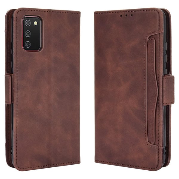SKALO Samsung A02s / A03s 6-RUM Pungetaske - Brun