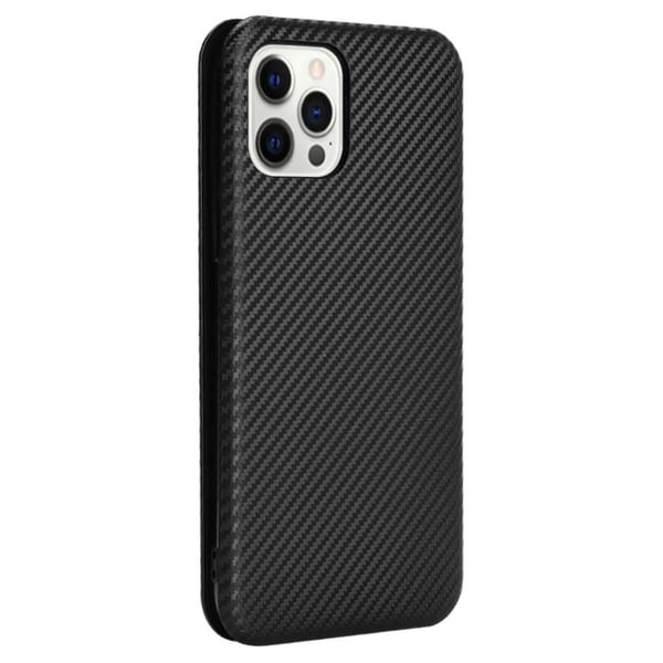 SKALO iPhone 13 Pro Carbon Fiber Pungetui - Sort