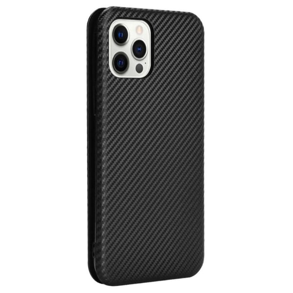 SKALO iPhone 13 Pro Max Carbon Fiber Pungetui - Sort