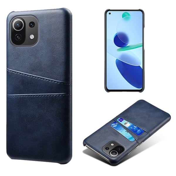 SKALO Xiaomi Mi 11 Lite PU-nahkainen Korttikotelo - Sininen