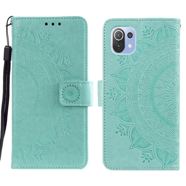 SKALO Xiaomi Mi 11 Lite Mandala Flip Cover - Turkis