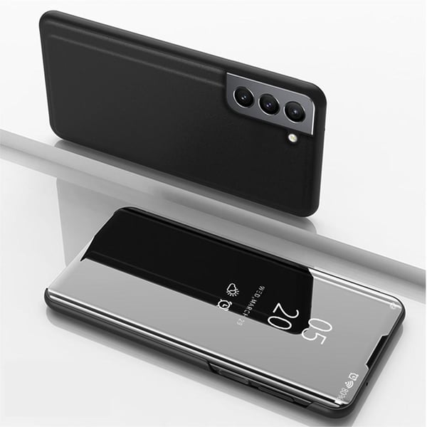 SKALO Samsung S21 FE Clear View Flip Cover - Sort