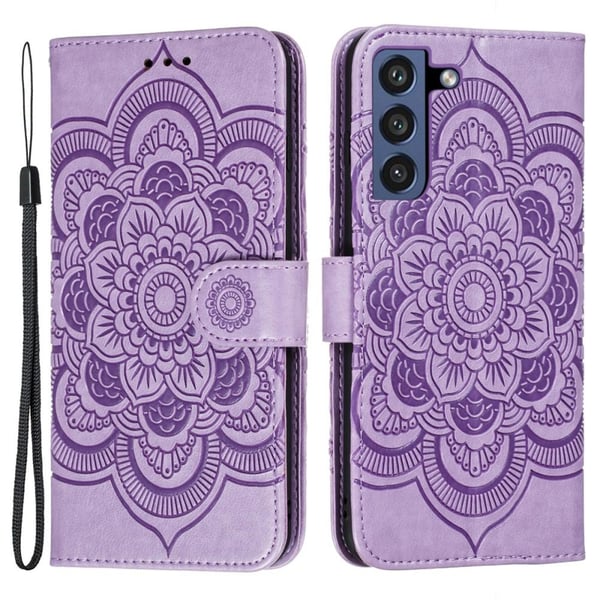 SKALO Samsung S21 FE Mandala Flip Cover - Lilla SKALO Samsung S21 FE Mandala Flip Cover - Lilla