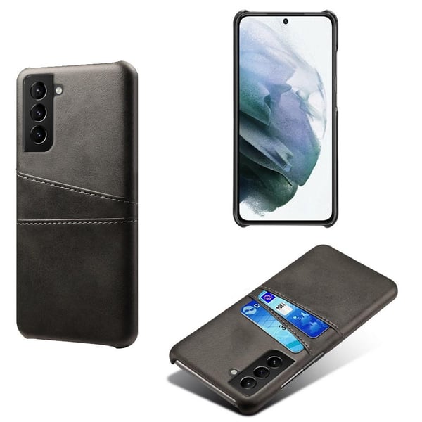 SKALO Samsung S22 PU-læder Kortholder Cover - Sort