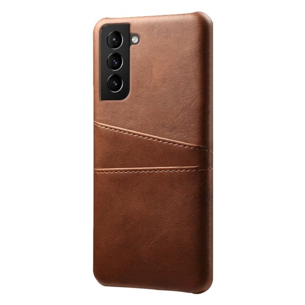 SKALO Samsung S22 PU-læder Kortholder Cover - Brun