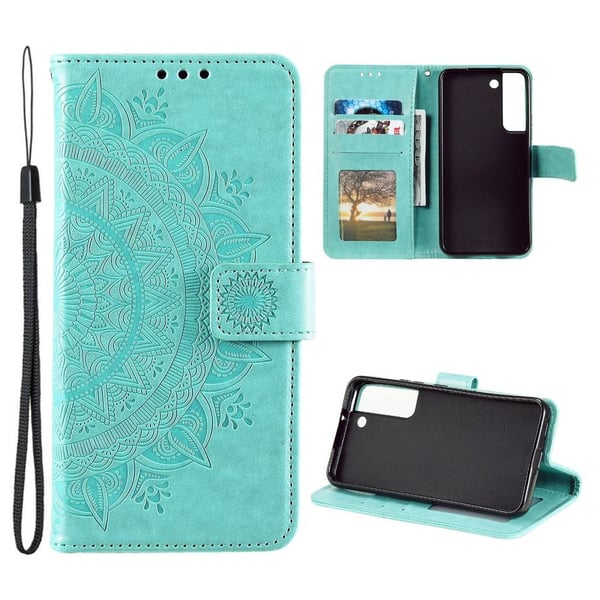SKALO Samsung S22 Mandala Flip Cover - Turkis