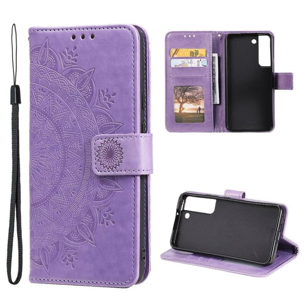 SKALO Samsung S22 Mandala lompakkokotelo - Violetti