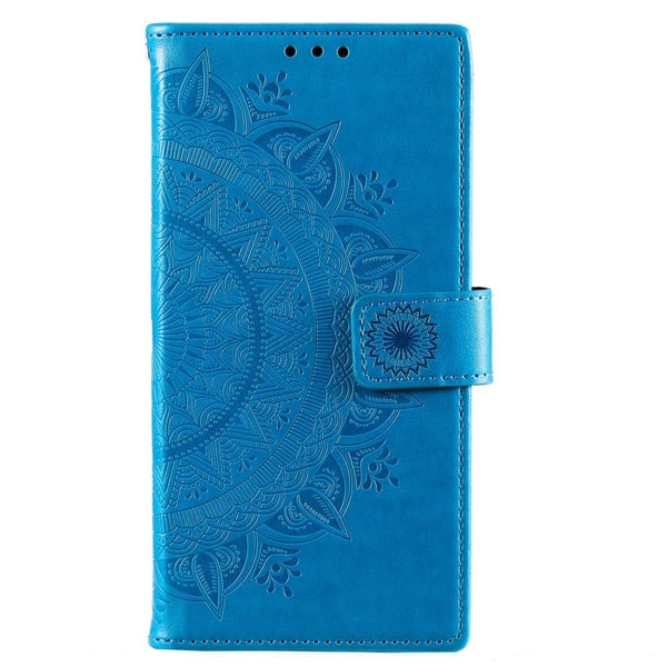 SKALO Samsung S22 Mandala Flip Cover - Blå