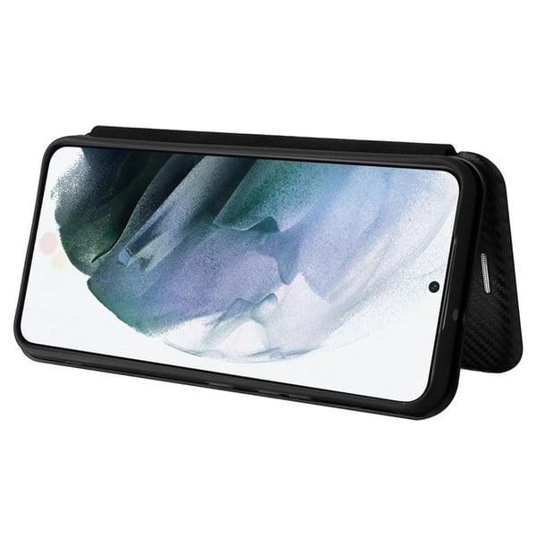 SKALO Samsung S22 Carbon Fiber Pungetui - Sort