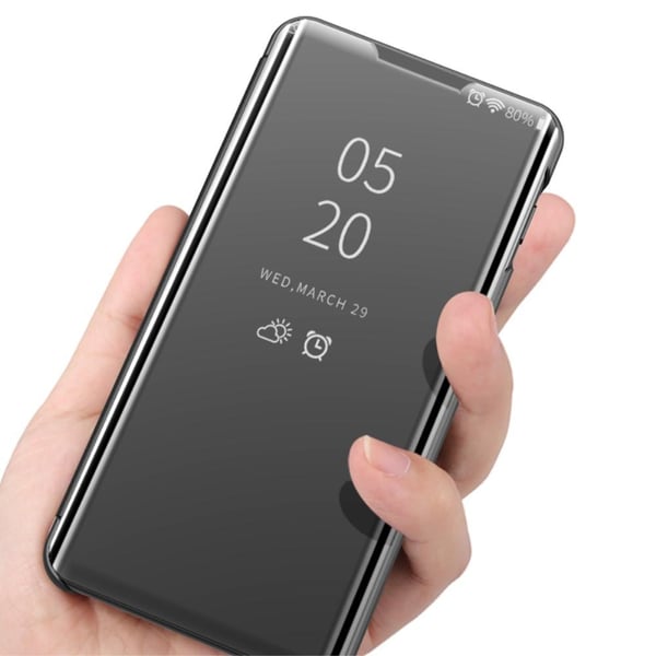 SKALO Samsung S22+ Clear View Mirror Etui - Sølv