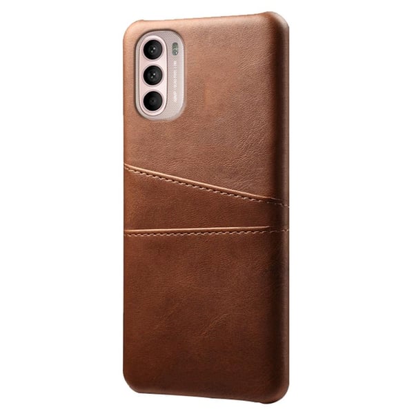 SKALO Moto G31 / G41 PU-læder Kortholder Cover - Brun