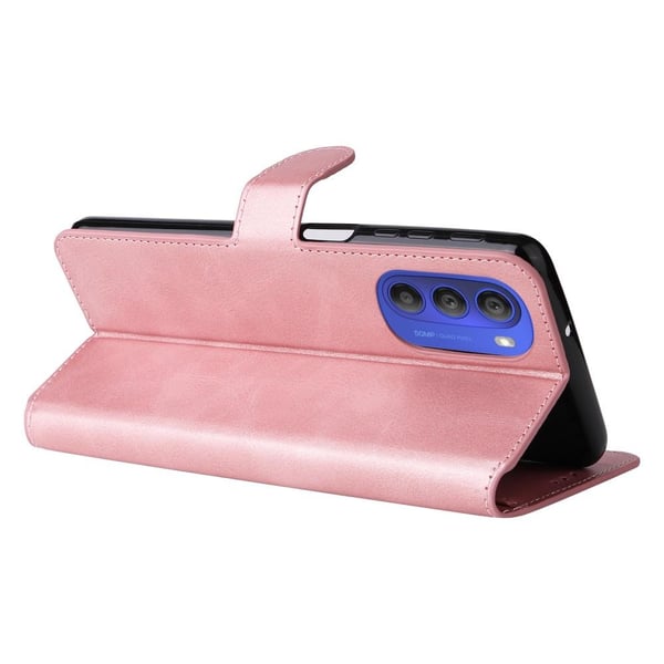 SKALO Moto G51 Classic Pungetui - Rosa guld