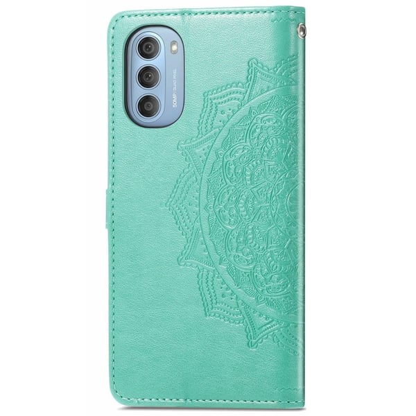 SKALO Moto G51 Mandala Flip Cover - Turkis