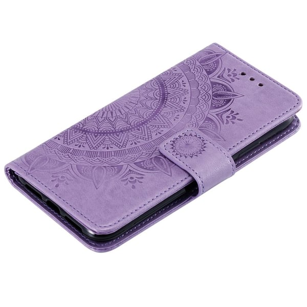 SKALO Moto E20/E30/E40 Mandala Flip Cover - Lilla