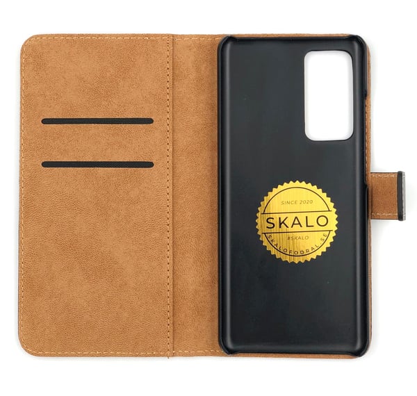 SKALO Xiaomi Redmi Note 11 Pro Lompakkokotelo Aitoa nahkaa