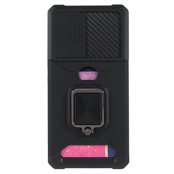 SKALO Samsung A53 5G Armor kortholder kamera skyder cover - Sort