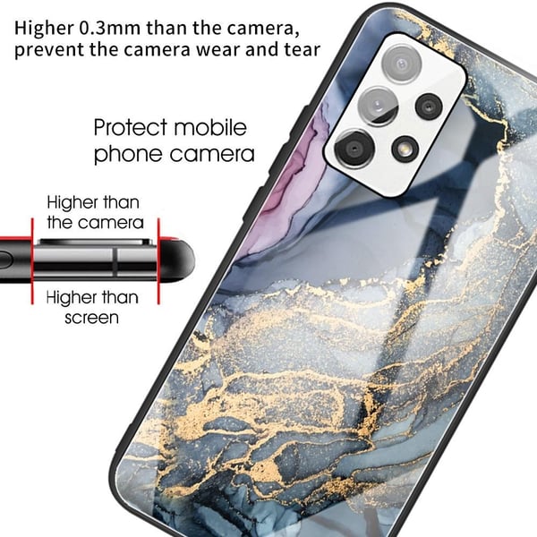 SKALO Samsung A53 5G Marmor hærdet glas TPU Cover - #2
