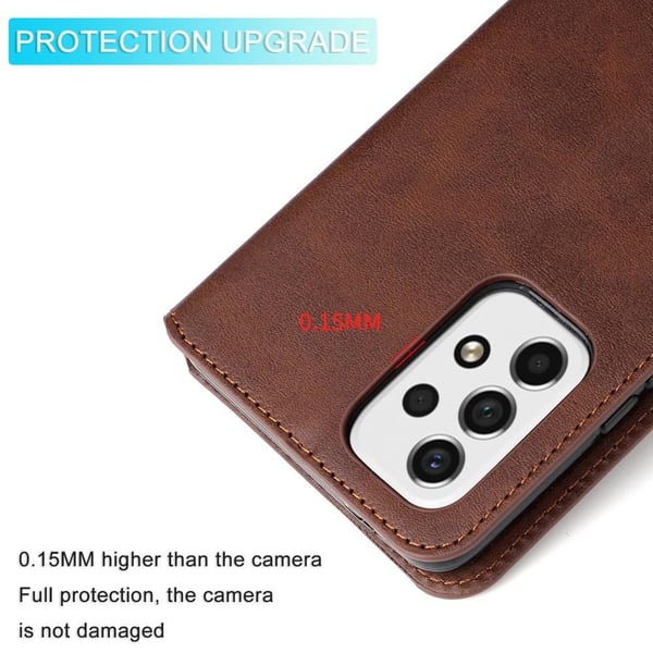 SKALO Samsung A53 5G Classic Pungetui - Brun