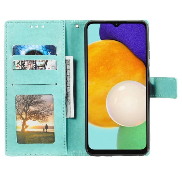 SKALO Samsung A04s 4G Mandala Flip Cover - Turkis