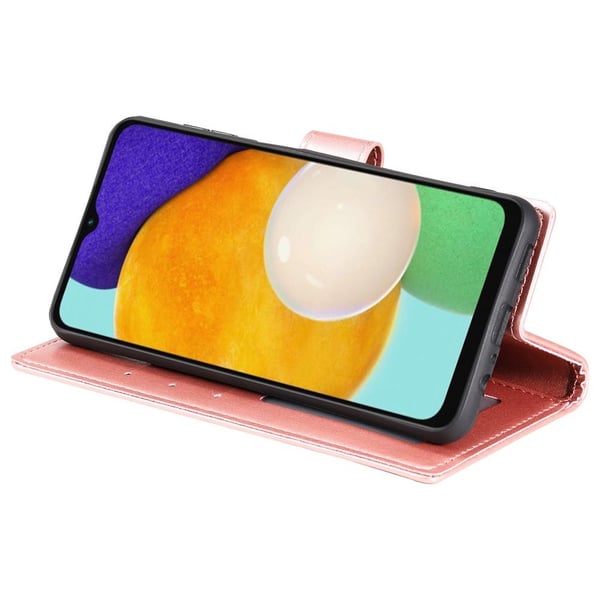 SKALO Samsung A13 5G Mandala lompakkokotelo - Ruusukulta
