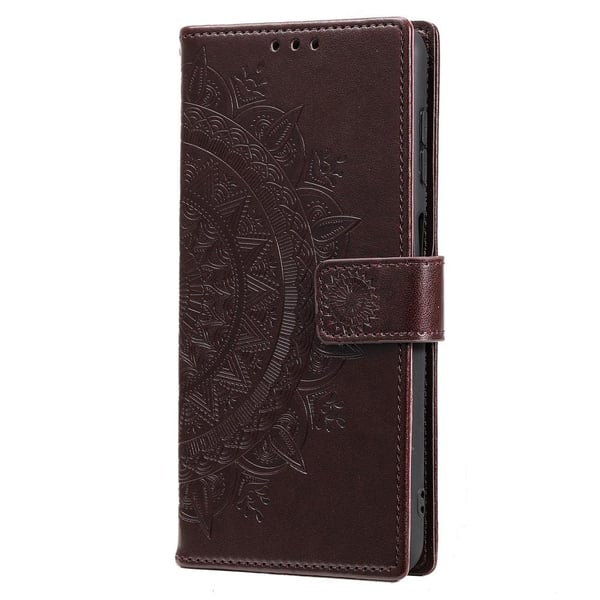SKALO Samsung A04s 4G Mandala Flip Cover - Brun