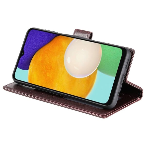 SKALO Samsung A04s 4G Mandala Flip Cover - Brun