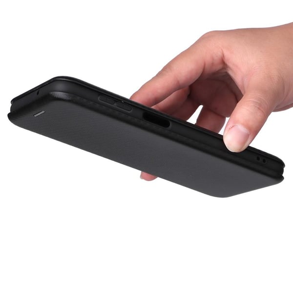 SKALO Samsung A04s 4G Carbon Fiber Pungetui - Sort