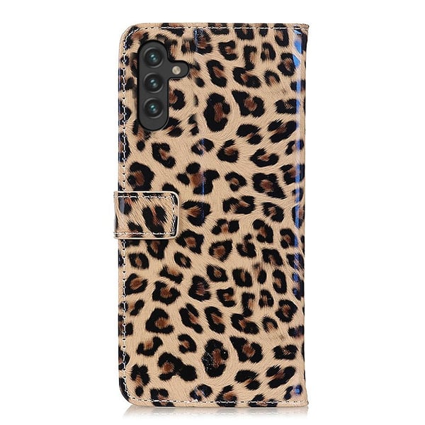 SKALO Samsung A04s 4G Leopardmønstret pungetui i PU-læder