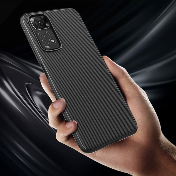 SKALO Xiaomi Redmi Note 11 Twill TPU-cover - Sort