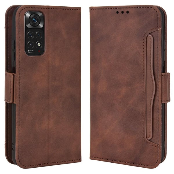 SKALO Xiaomi Redmi Note 11 6-RUM Pungetaske - Brun SKALO Xiaomi Redmi Note 11 6-RUM Pungetaske - Brun