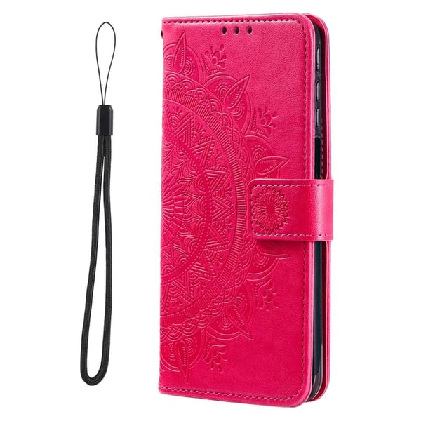 SKALO Xiaomi Redmi Note 11 Pro Mandala lompakkokotelo - Cerise