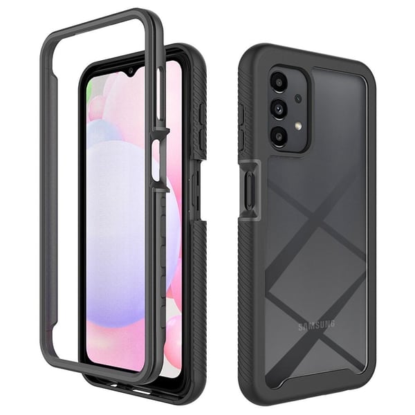 SKALO Samsung A13 4G Stødsikker Clear Hybrid Cover - Sort