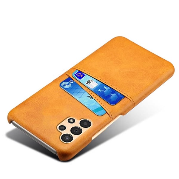 SKALO Samsung A13 4G PU-læder Kortholder Cover - Lys brun