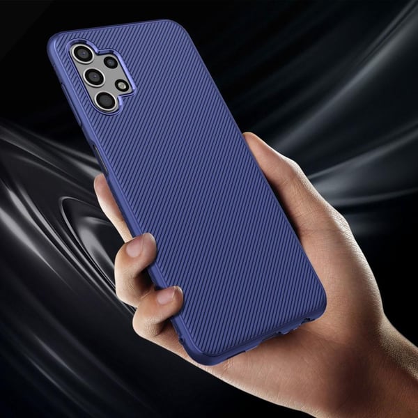 SKALO Samsung A13 4G Twill TPU-cover - Blå