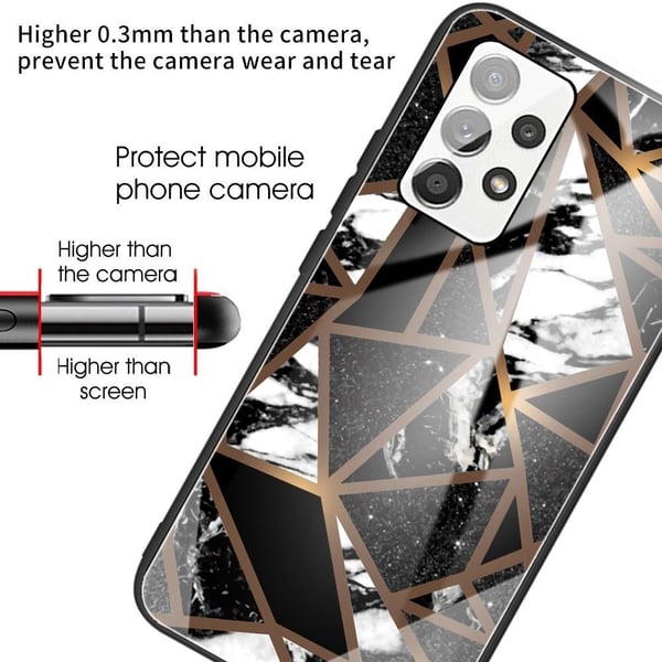 SKALO Samsung A13 4G Marmor hærdet glas TPU Cover - #8