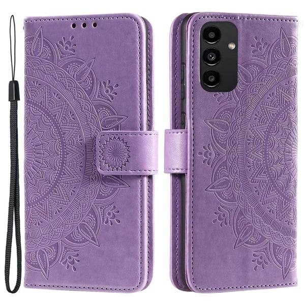 SKALO Samsung A13 4G Mandala Flip Cover - Lilla