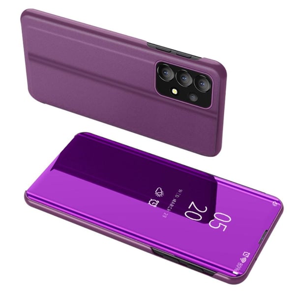 SKALO Samsung A13 4G Clear View Mirror Etui - Lilla SKALO Samsung A13 4G Clear View Mirror Etui - Lilla