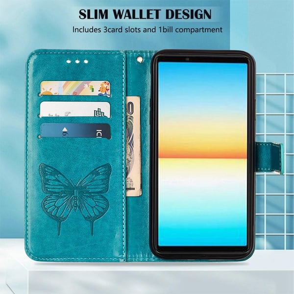 SKALO Sony Xperia 10 IV Mandala Flip Cover - Blå
