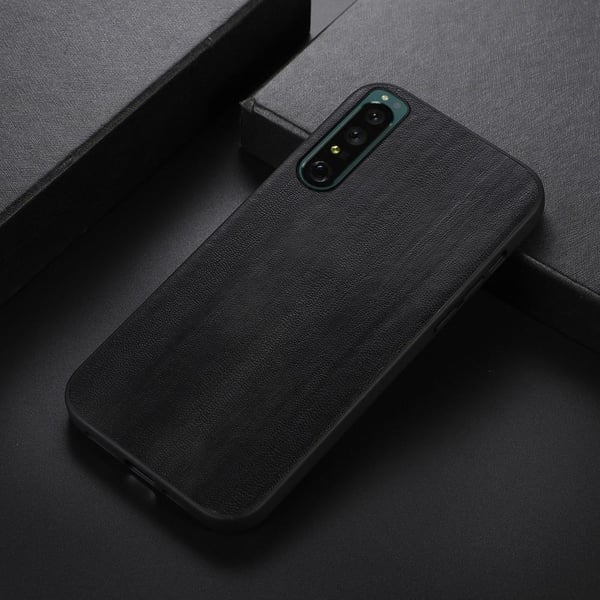 SKALO Sony Xperia 1 IV PU-læder Hybrid Cover - Sort