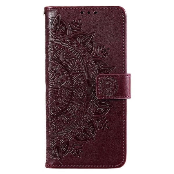 SKALO Xiaomi Redmi 10C Mandala Flip Cover - Mørkebrun