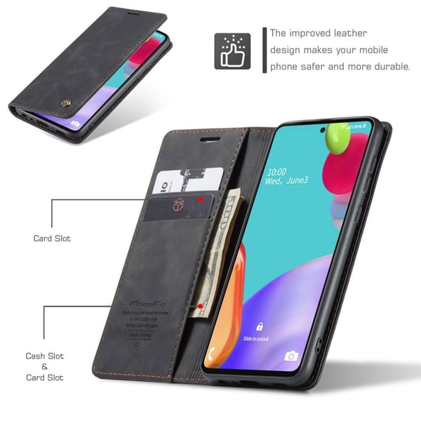 CaseMe Samsung A52/A52s Pungetui - Sort