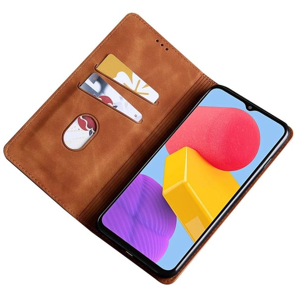 SKALO Samsung Xcover6 Pro 5G Slim Premium Flip Cover - Lys brun